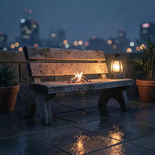 Night Terrace 14 – Ember & Oak, okładka