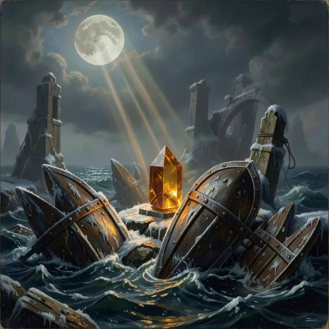 Tides and steel by Amber Prism — Nordic Bass Dark cover art on WeavyAudio