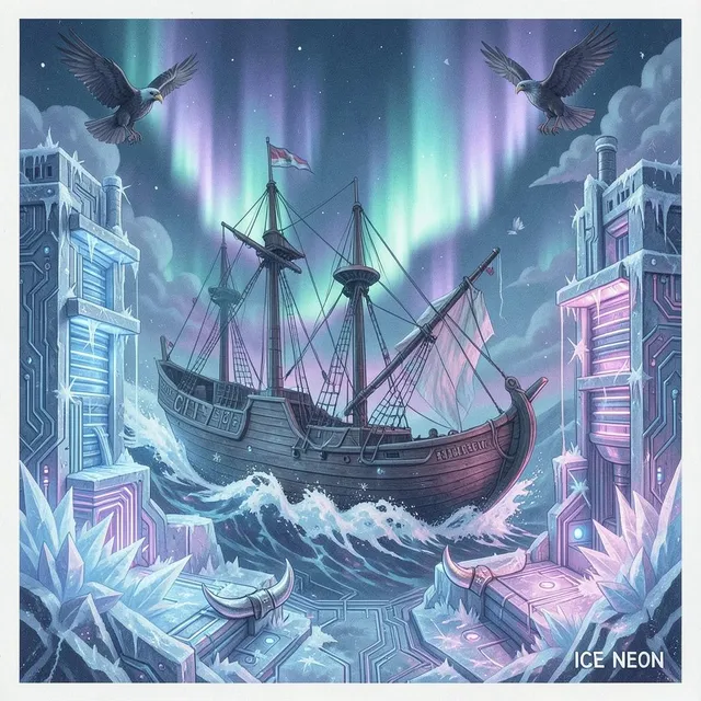 Cryo Gods of the Neon North 2 by Delta & Halo — Nordic Bass Dark cover art on WeavyAudio