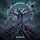 Nightfall on Yggdrasil 2 by Golden Bloom — Nordic Bass Dark cover art on WeavyAudio