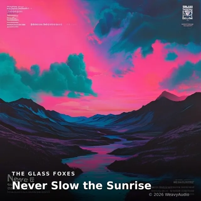 Never Slow the Sunrise – The Glass Foxes, okładka