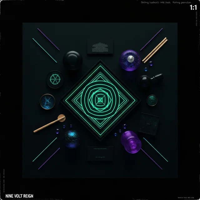 Lose Yourself in the Static – Nine Volt Reign, okładka