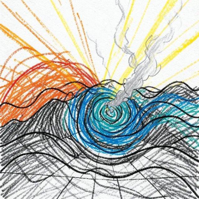 Riptide meridian, count every burning ray – Volt & Silva, okładka