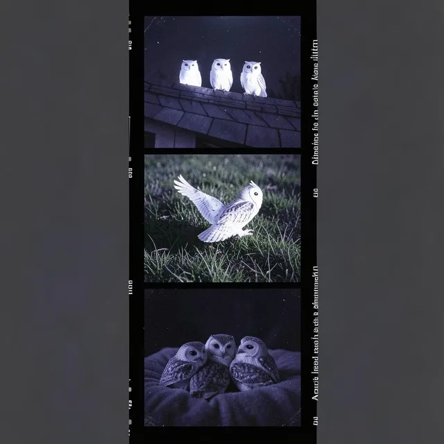 Trzy małe sowy latają ponad domem – Tęczowe Nutki, okładka