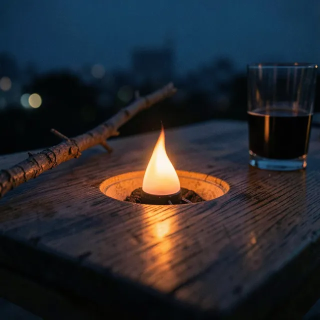 Night Terrace 16 – Ember & Oak, okładka