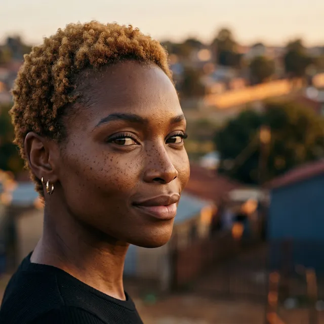 Gold Hour Over Soweto – Thando Skies, okładka