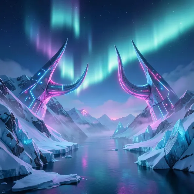 Neon Saga of the North Void 2 by Golden Mirage — Nordic Bass Dark cover art on WeavyAudio