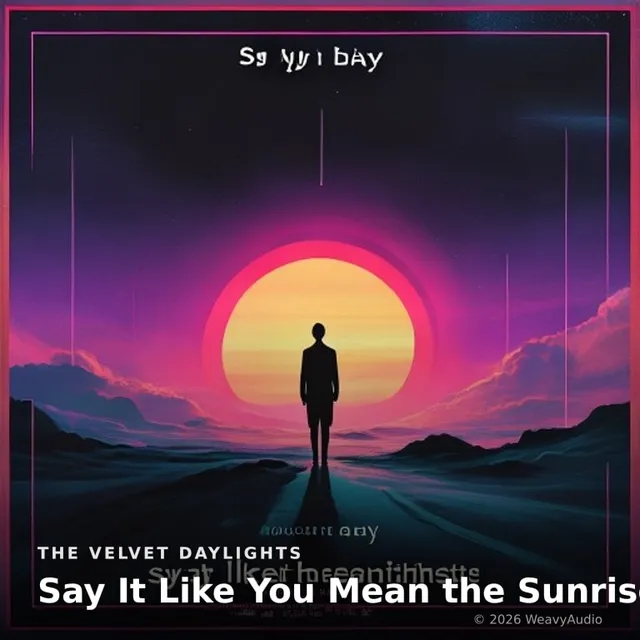 Say It Like You Mean the Sunrise – The Velvet Daylights, okładka