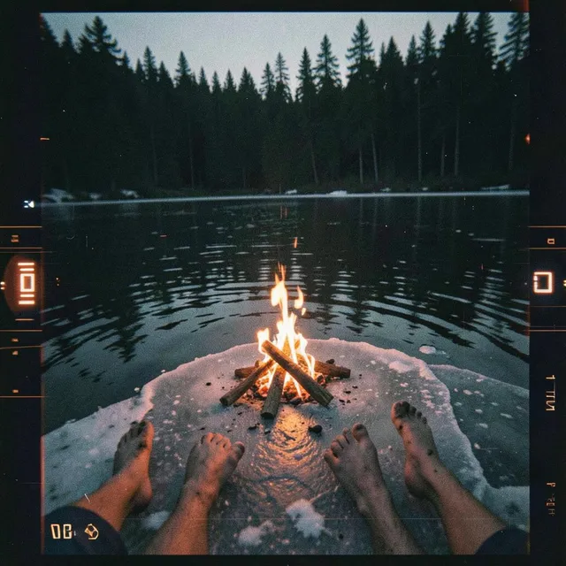 Fires on the lake, two shadows on the shore – Elin & Fjorde, okładka