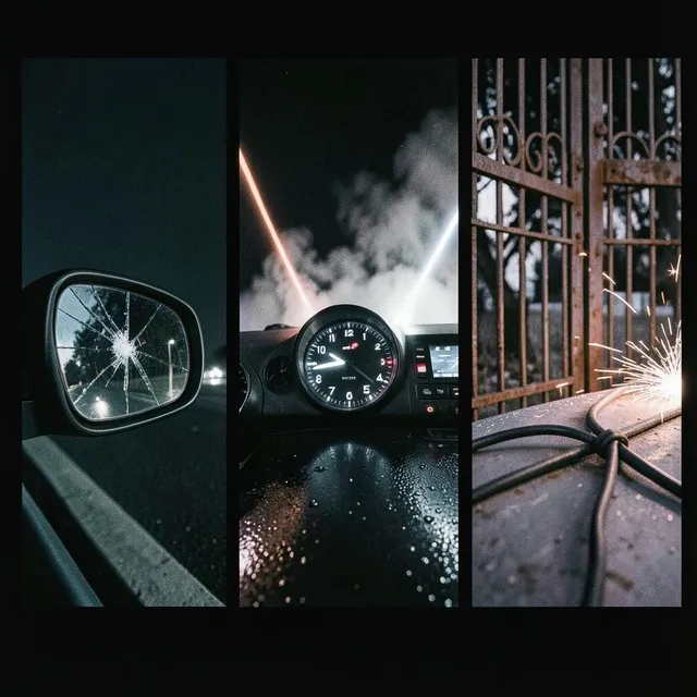 White noise hummin' on the dashboard clock – DJ Sombra Neon, okładka
