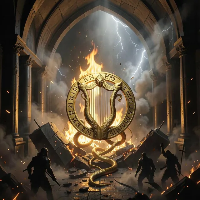 The Gold Debt (Atlakviða) – Marble Comet, okładka
