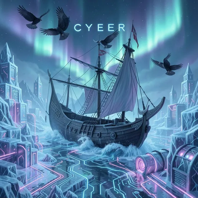 Cryo Gods of the Neon North by Delta & Halo — Nordic Bass Dark cover art on WeavyAudio