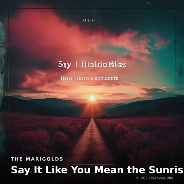 Say It Like You Mean the Sunrise – The Marigolds, okładka