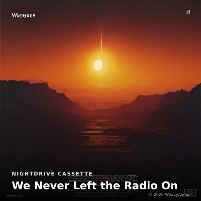 We Never Left the Radio On – Nightdrive Cassette, okładka
