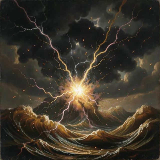 Crashing Through the Static Sky – Ashen Cascade, okładka