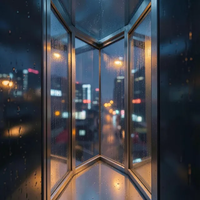 Glass Elevator Rain by Night Terrace — City Pop Mellow cover art on WeavyAudio