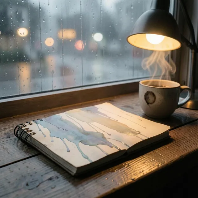 Notebook Full of Rain 2 by Miso & Tenpin — Lo-Fi Mellow cover art on WeavyAudio