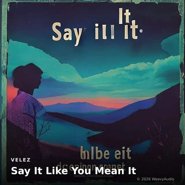 Say It Like You Mean It – Velez, okładka