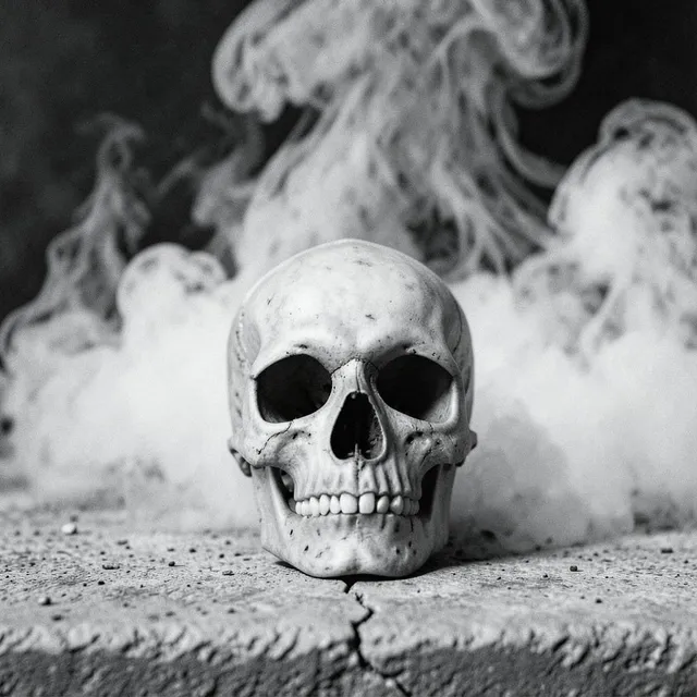 Czaszka w dymie 2 – Blask & Smog, okładka