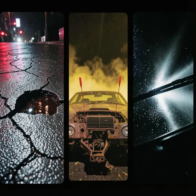 Two red needles in a dead gridlock lock – DJ Sombra Neon, okładka